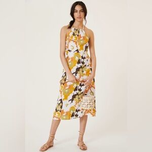 Faithfull Side-Cutout Halter Dress